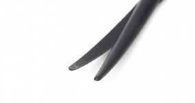 Ножницы Metzenbaum-Fino, изогнутые тупоконечные, черные, длина 18 см